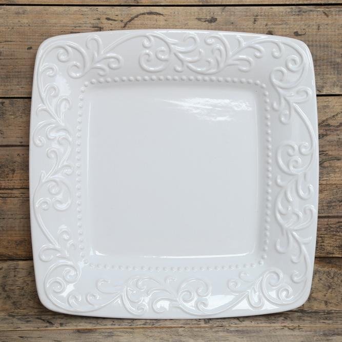 Elegant White Ceramic Square Bowl for Home Dining