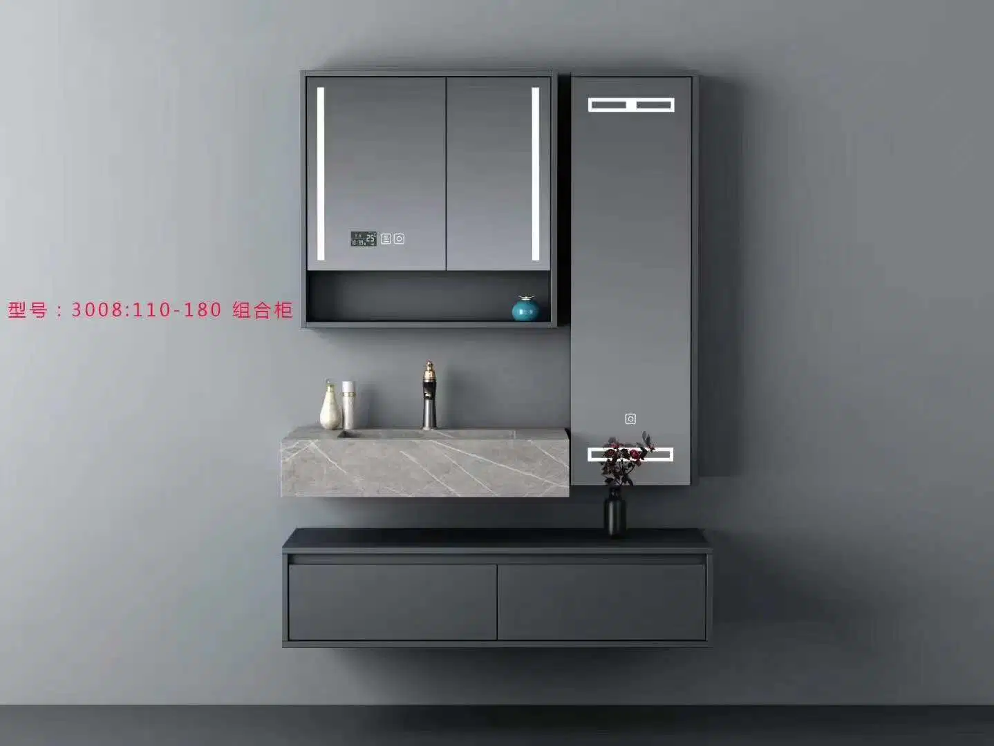 Solid Wood White Wall Modern Home Hotel Bathroom Storage Bin