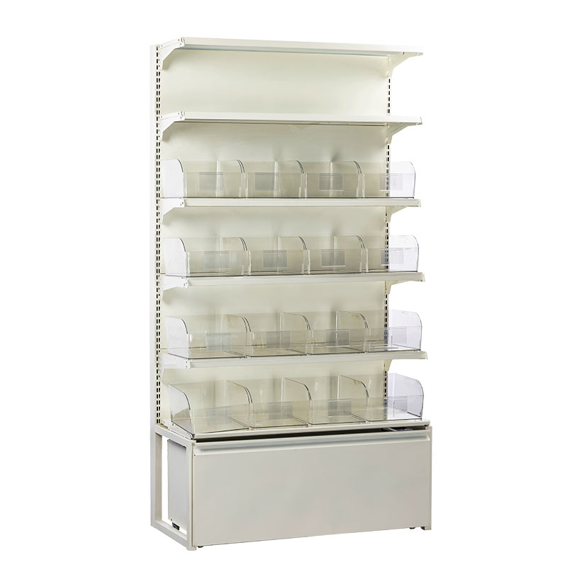 Modular Wall-Mounted Display System for Pharmacies with Adjustable Shelves &amp; Anti-Rust Coating (LS-S48#)