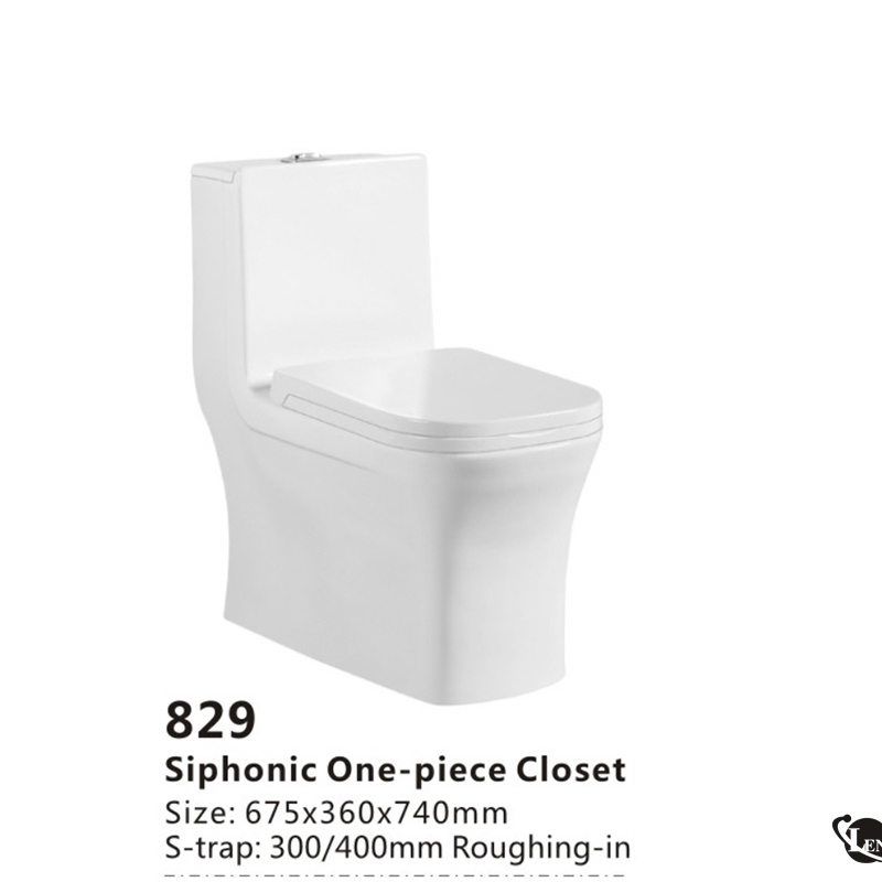 Bathroom Ceramics Sanitary Wares Dual Flushing System with Toilet 829-3