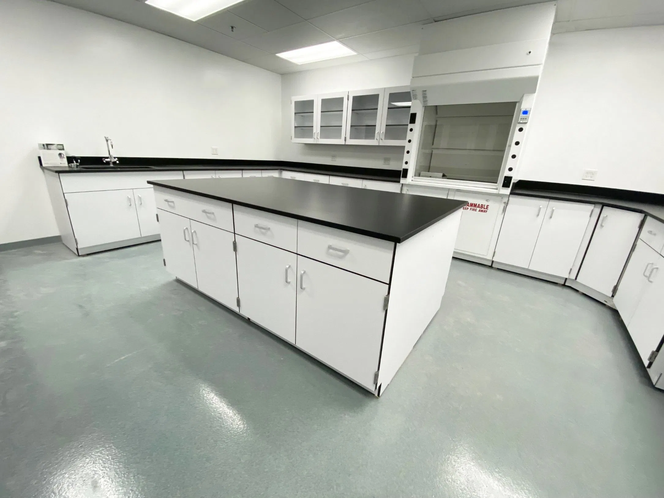 Customized Laboratory Work Benches Modern School Laboratory Furniture Steel Cosmetics Manufacturing Mineral Laboratory
