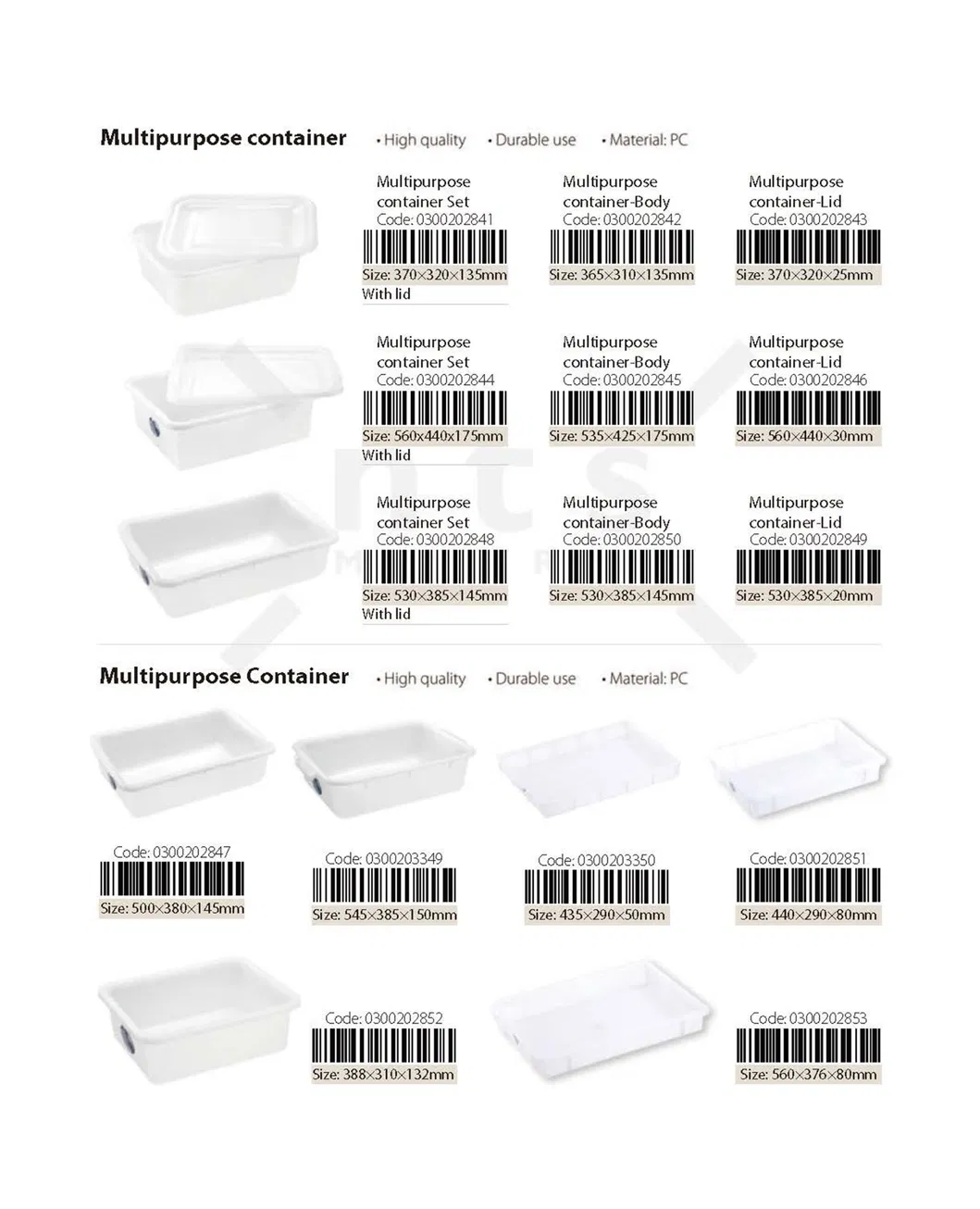 Multipurpose container