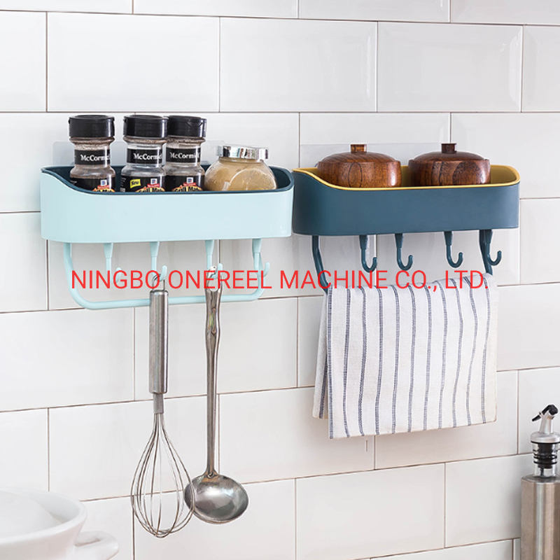 Non-Trace Sticker Removable Plastic Bathroom Shower Storage Basket