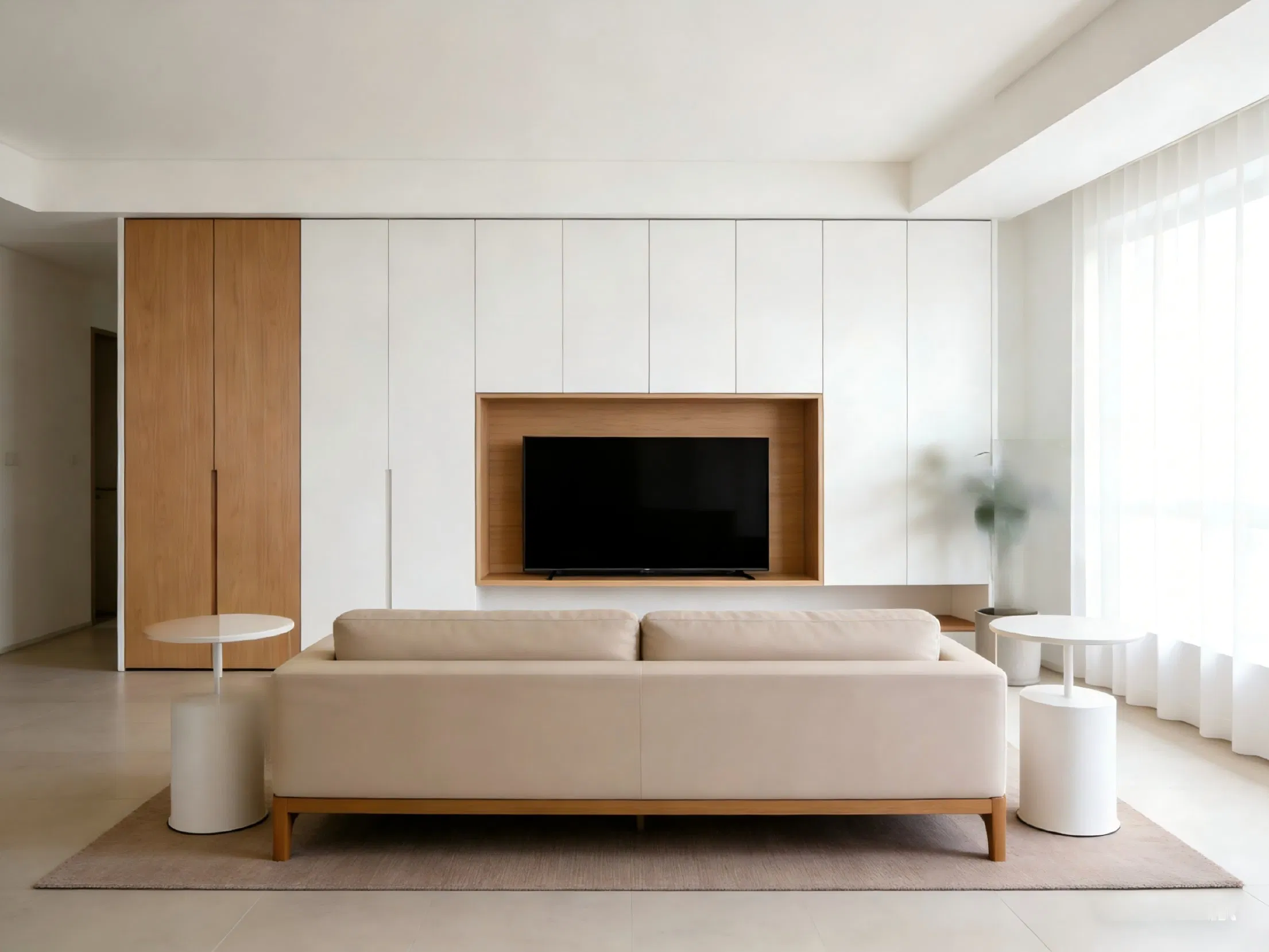 Living Room TV Cabinet Media Console Furniture System