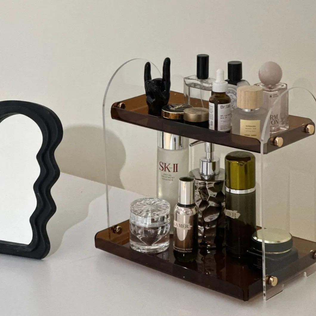 Washstand Cosmetics Rack Bathroom Light Luxury Style Acrylic Multi-Layer Desktop Storage Box