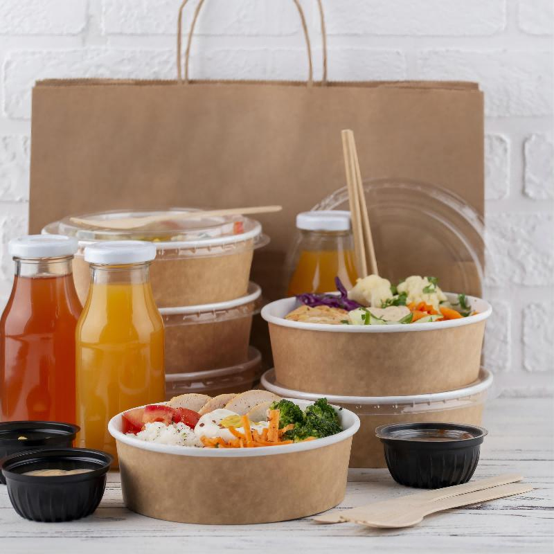 44oz Disposable Paper Bowl Raw Material with 185 mm Lids