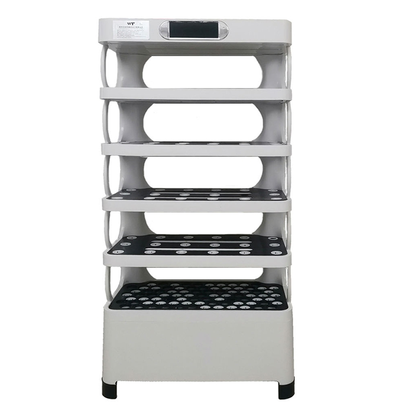 Household Vertical Hydroponic Rack System for Continuous Leafy Greens Production