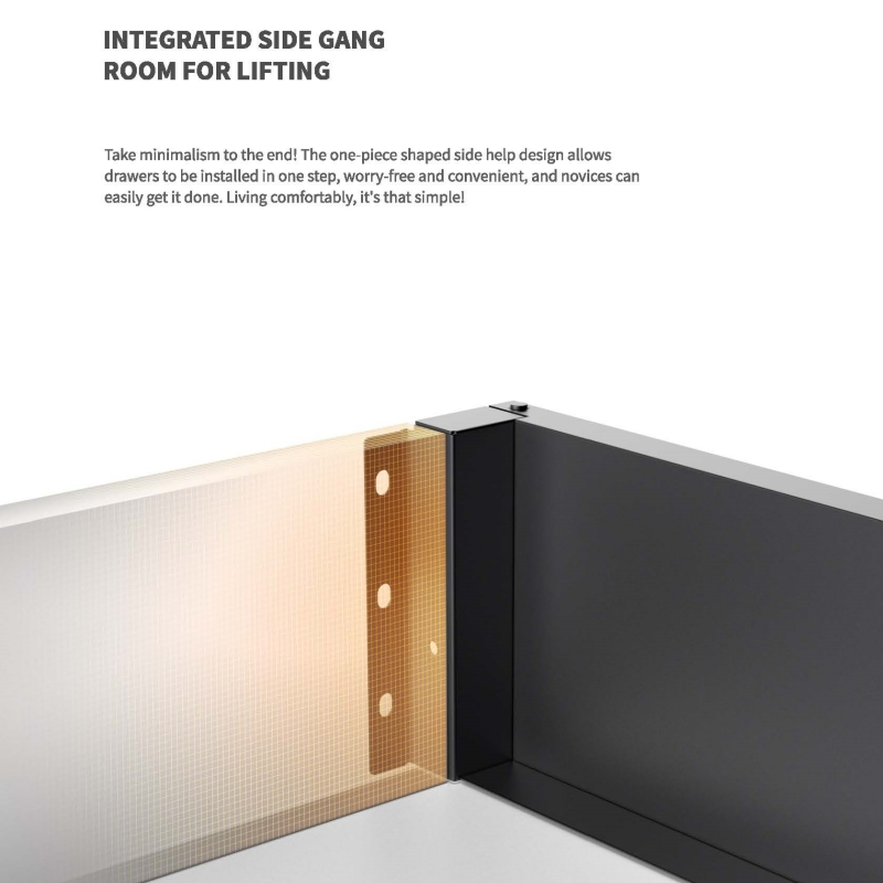 Full Extension Undermount Soft Close Kitchen Cabinet Metal Box Drawer Slide System