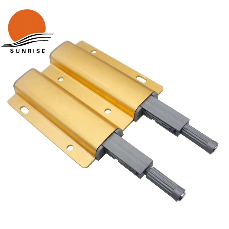 Adjustable Rebound Magnetic Door Closer Aluminum Alloy Double Push Open System for Furniture Cabinet for Living Room