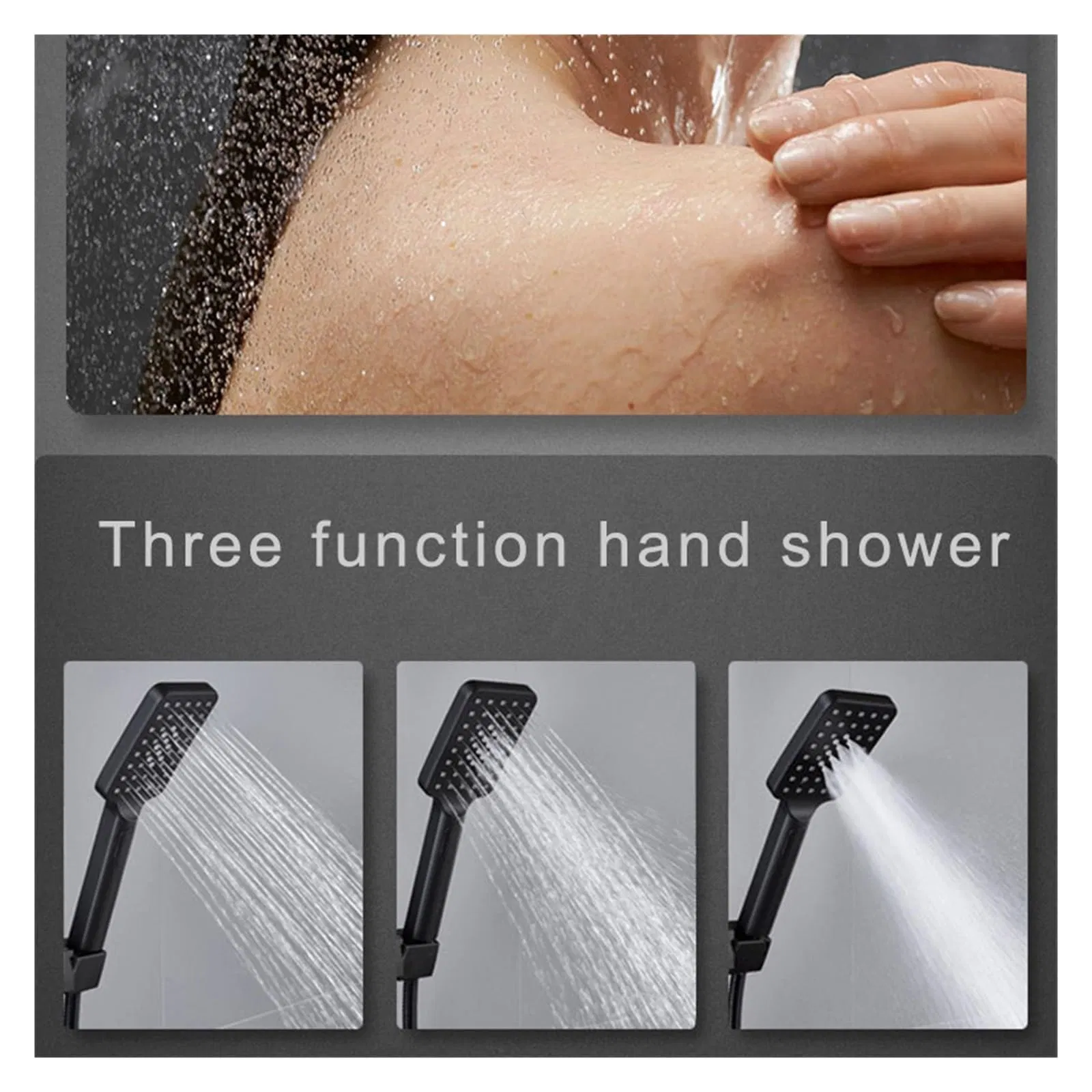 Bathroom Filtered Set Rain Water Tap Hot Rainfall Shower Head Shower Faucet System