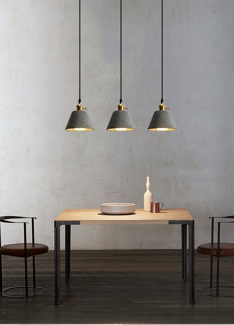Simple Mini Concrete Pendant Lighting Fixtures for Kitchen Industrial Cement Lamp