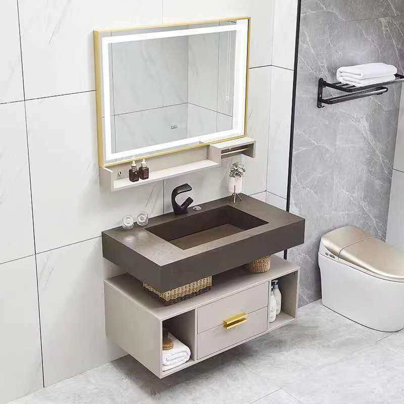 Solid Wood White Wall Modern Home Hotel Bathroom Storage Bin