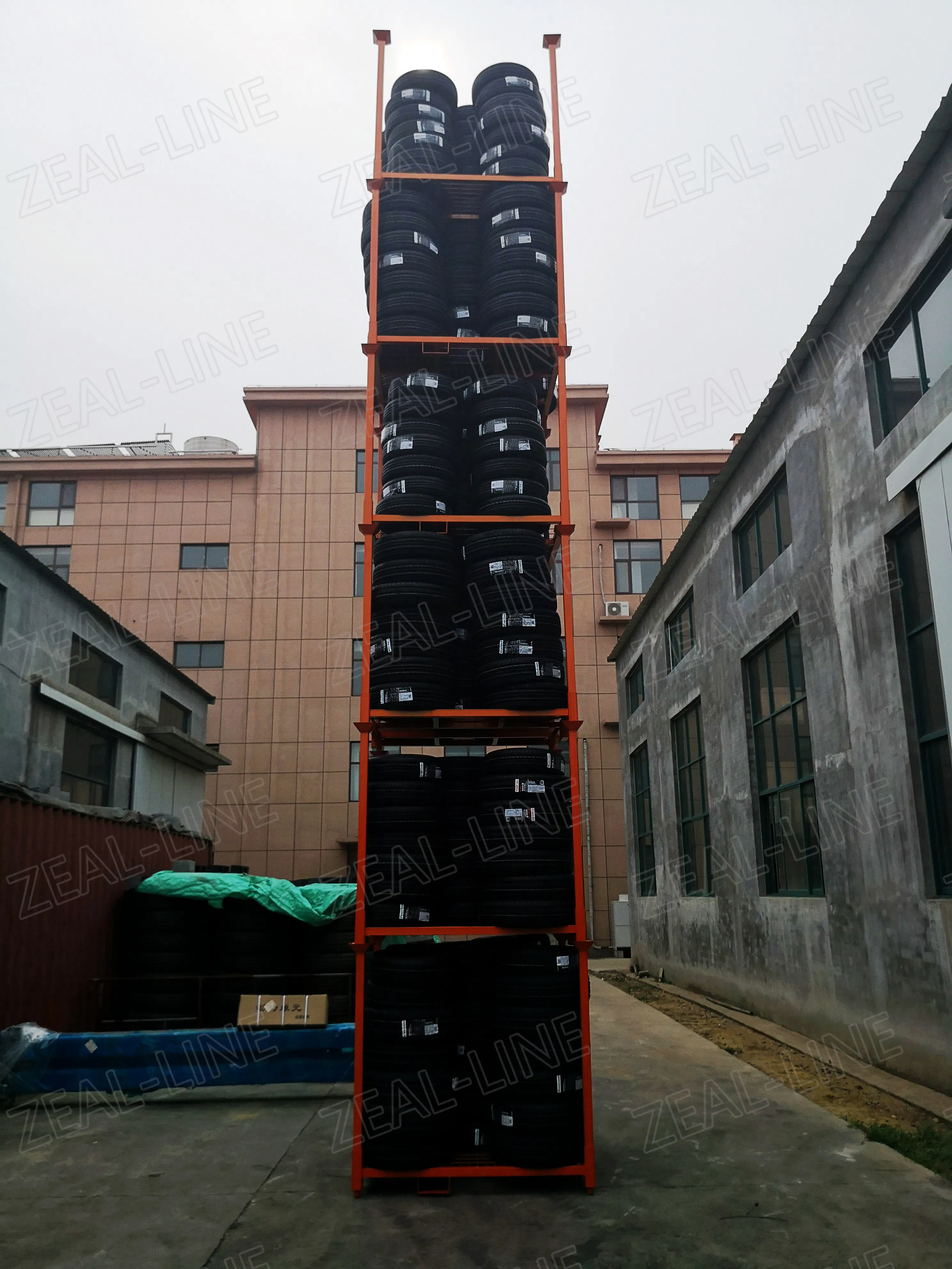 Powder Coating Steel Adjustable Passenger Tire Storage Rack System