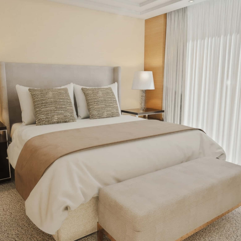 Custom High-End Five-Star Hotel Bedroom Furniture Set with Premium Solid Wood &amp; Fine Handcrafted Manufacturing Details