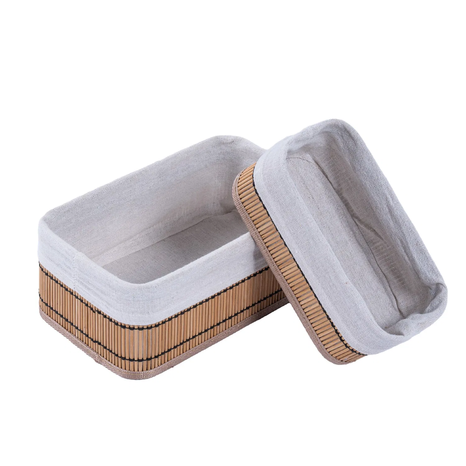 Home Decoration Natural Bamboo Toy Storage Small Box Bathroom Storage Basket Set