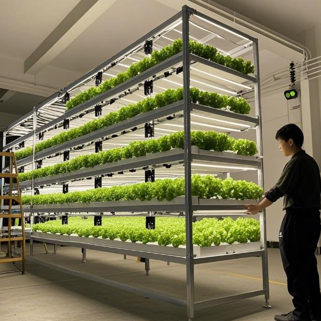 Reinfa Hydroponics System Nft Technology - Modular Vertical Grow Racks + Full-Spectrum LEDs for Commercial Farms