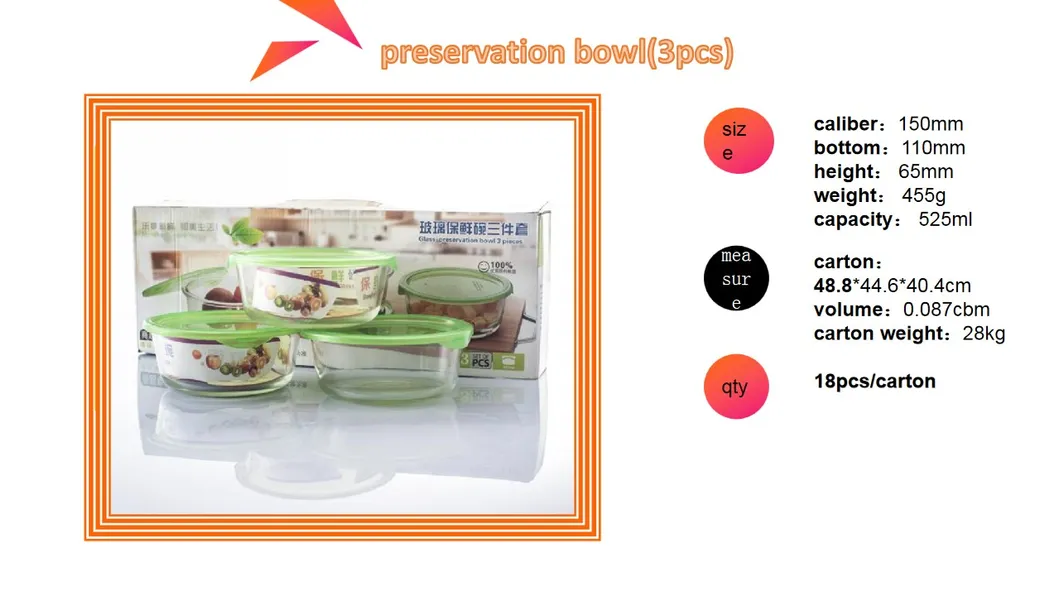 Glass Preservation Bowls 12