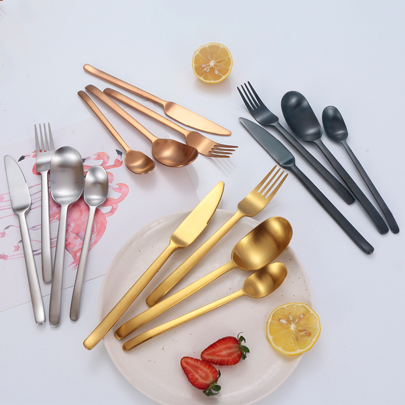 Infull Wholesale Luxury Elegant Tableware 4 PCS Cutlery Stainless Steel Dinner Set