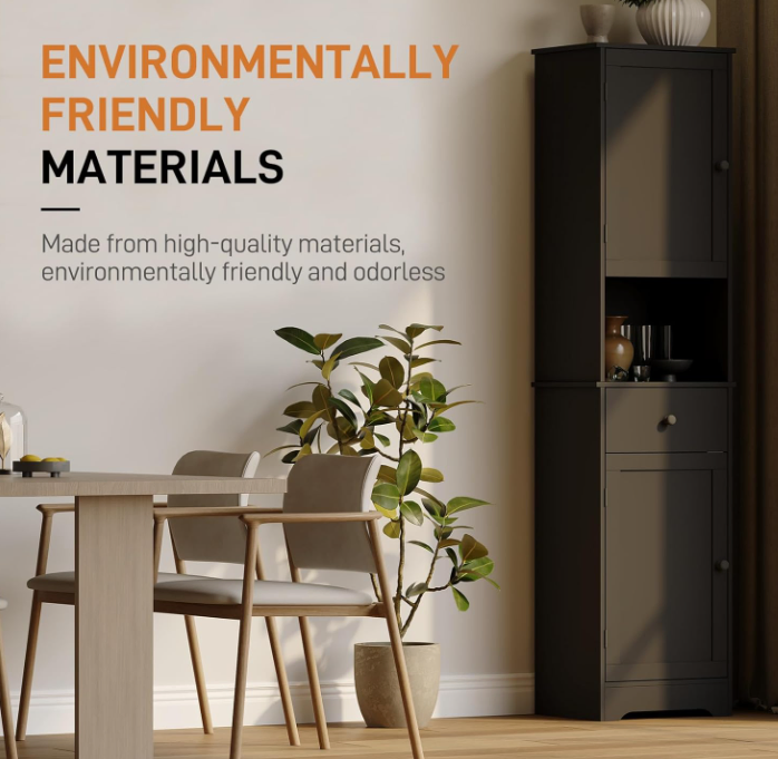 Small Bathroom Cabinet Storage with Adjustable Shelves for Easy Access