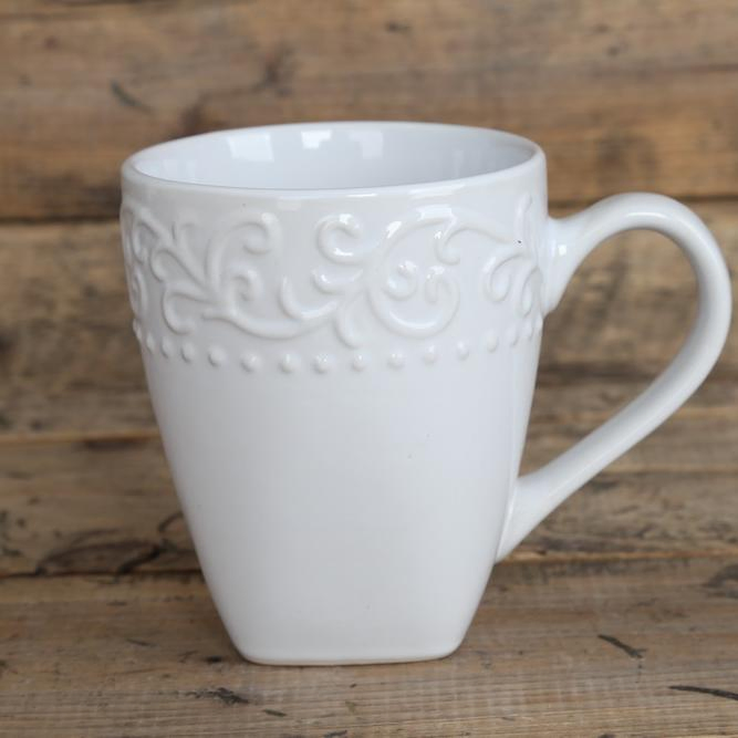 Elegant White Ceramic Square Bowl for Home Dining