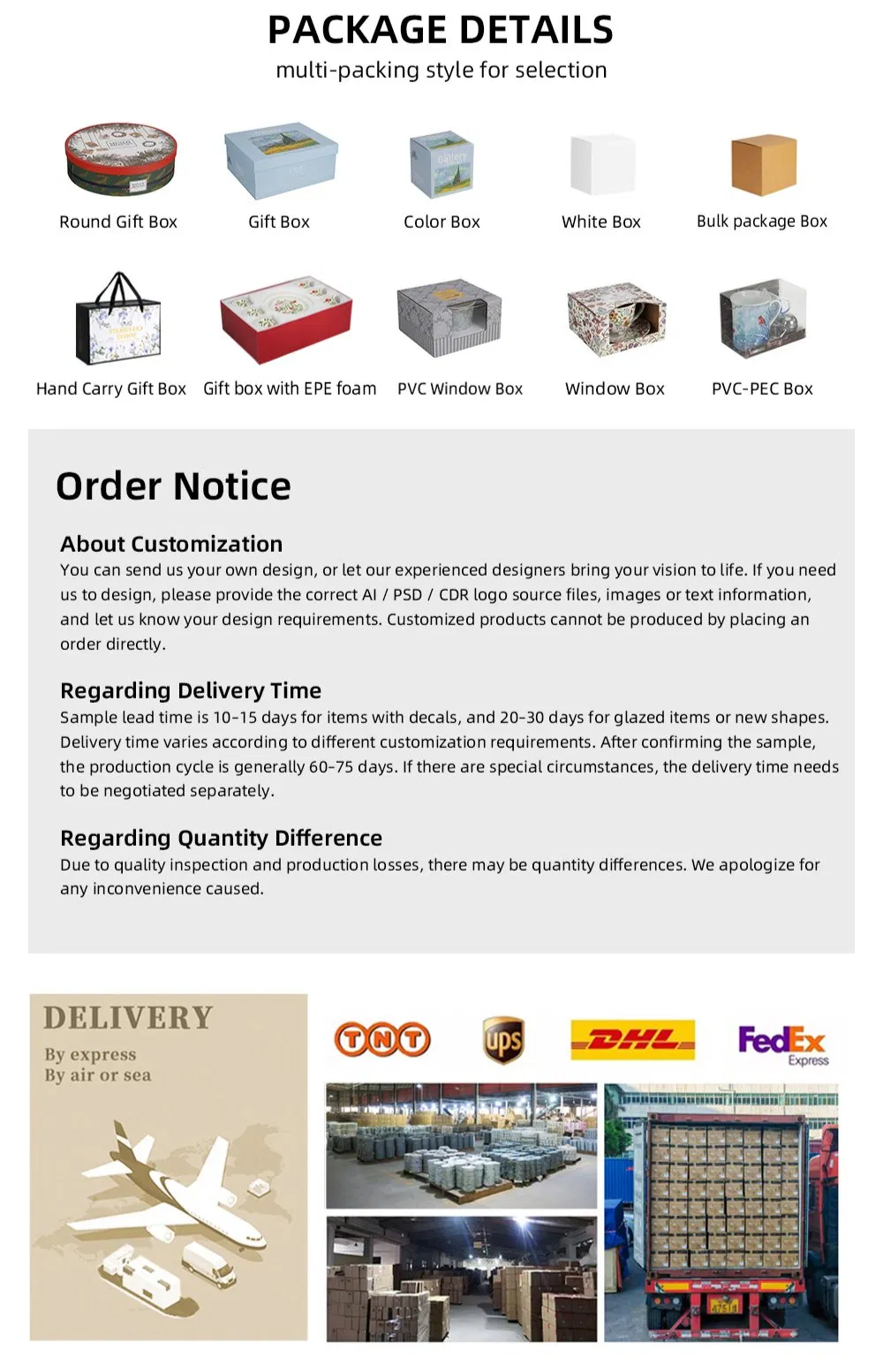 Packing and Delivery