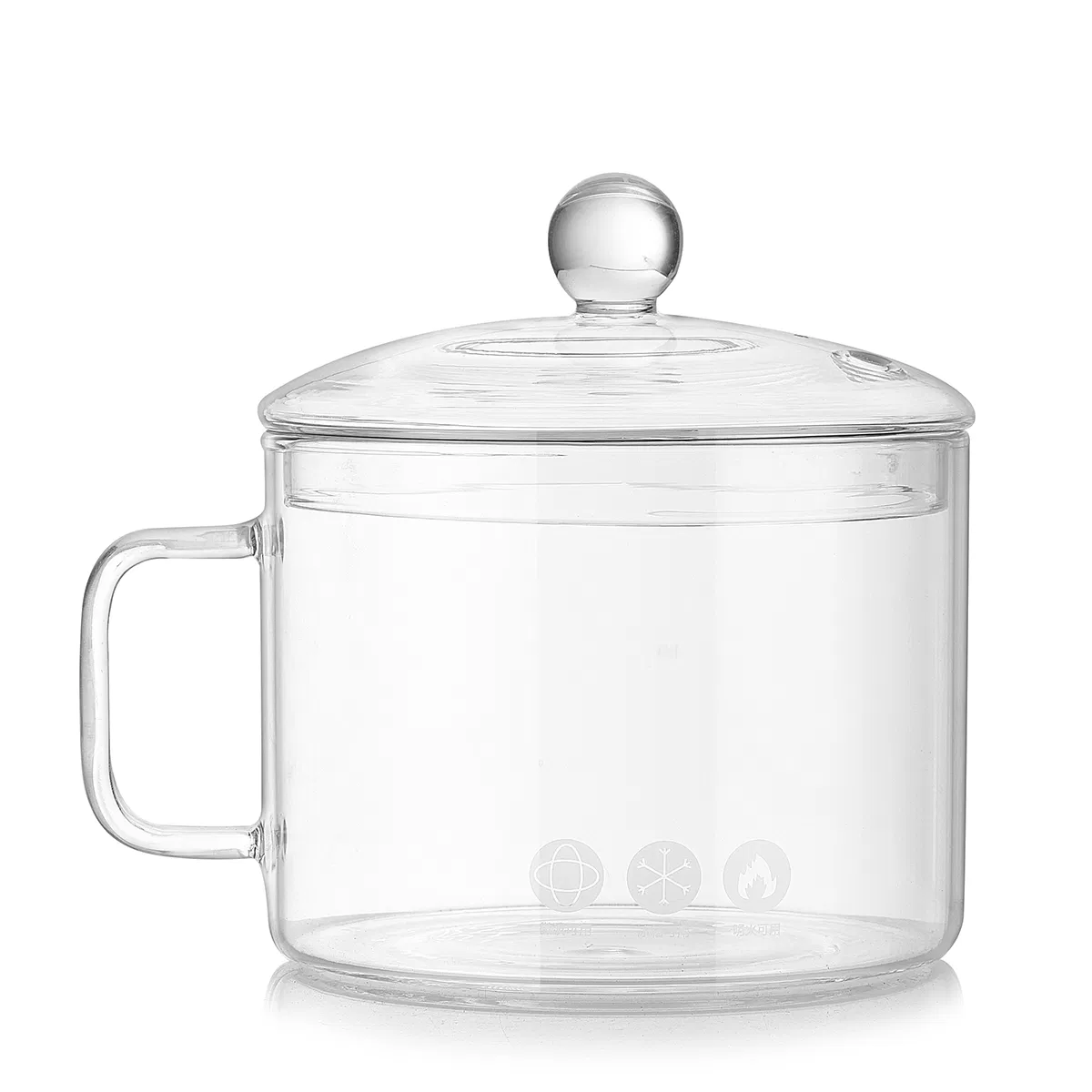 Heat Resistant Glass Pot Kitchen Using Salad Bowl Glass Tableware with Lid