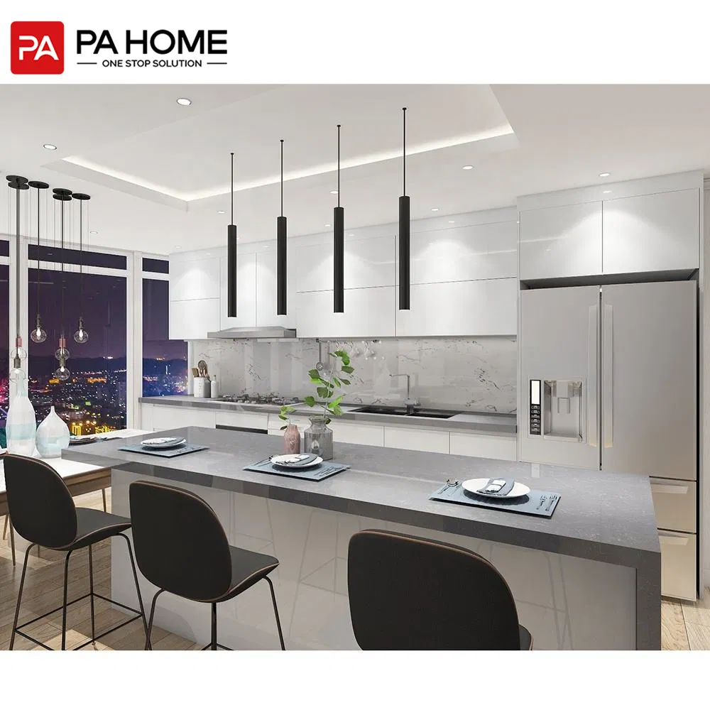 PA Kitchen Set Furniture Modern Black Kitchen Cupboard Set Cabinet Custom Cabinetry Manufacturing Rta Furniture