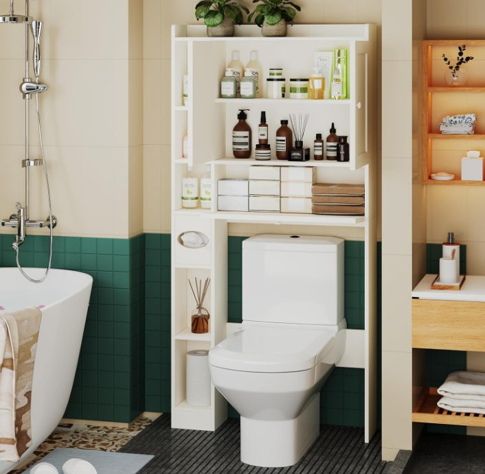 Bathroom Shelf Organizer and Storage with Anti-Slip
