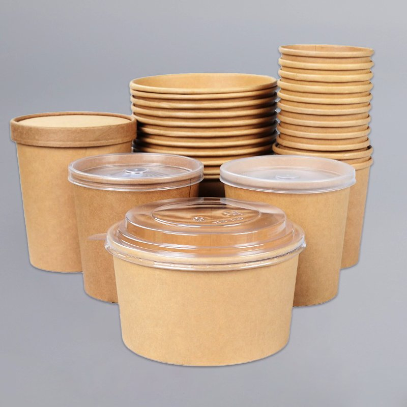 44oz Disposable Paper Bowl Raw Material with 185 mm Lids