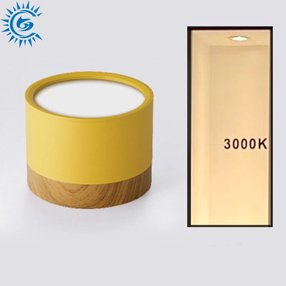 7W 12W 3000K 6000K Colorful Round 3000K 6000K Dimmable LED Ceiling Spotlight Surface Mounted Lighting Fixture for Home/Living Room/Kitchen/Stair/Porch Lighting