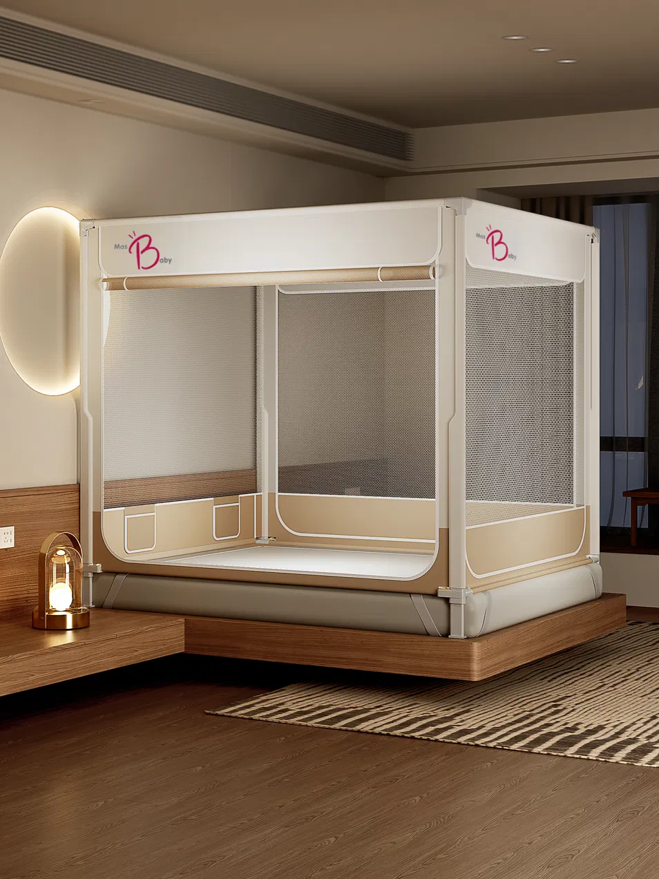 Baby Safety Mosquito Net and Anti-Fall Bed Rail Solution