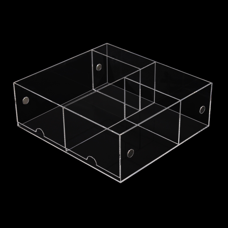 Clear Magnet Acrylic Organizer Storage Solution for Office Bathroom Kitchen Supplies