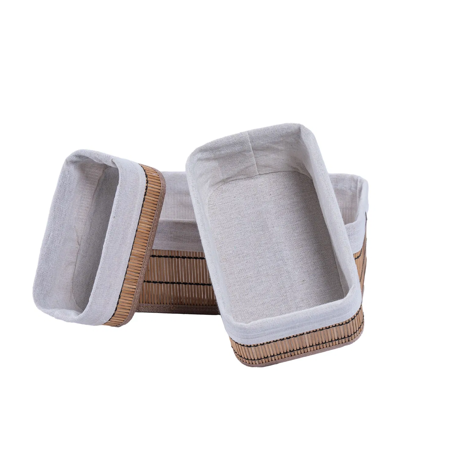 Home Decoration Natural Bamboo Toy Storage Small Box Bathroom Storage Basket Set