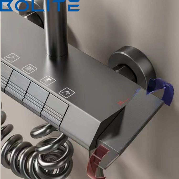 Aluminum Piano Key Shower Set Multifunctional Rain Head Bathroom Shower System