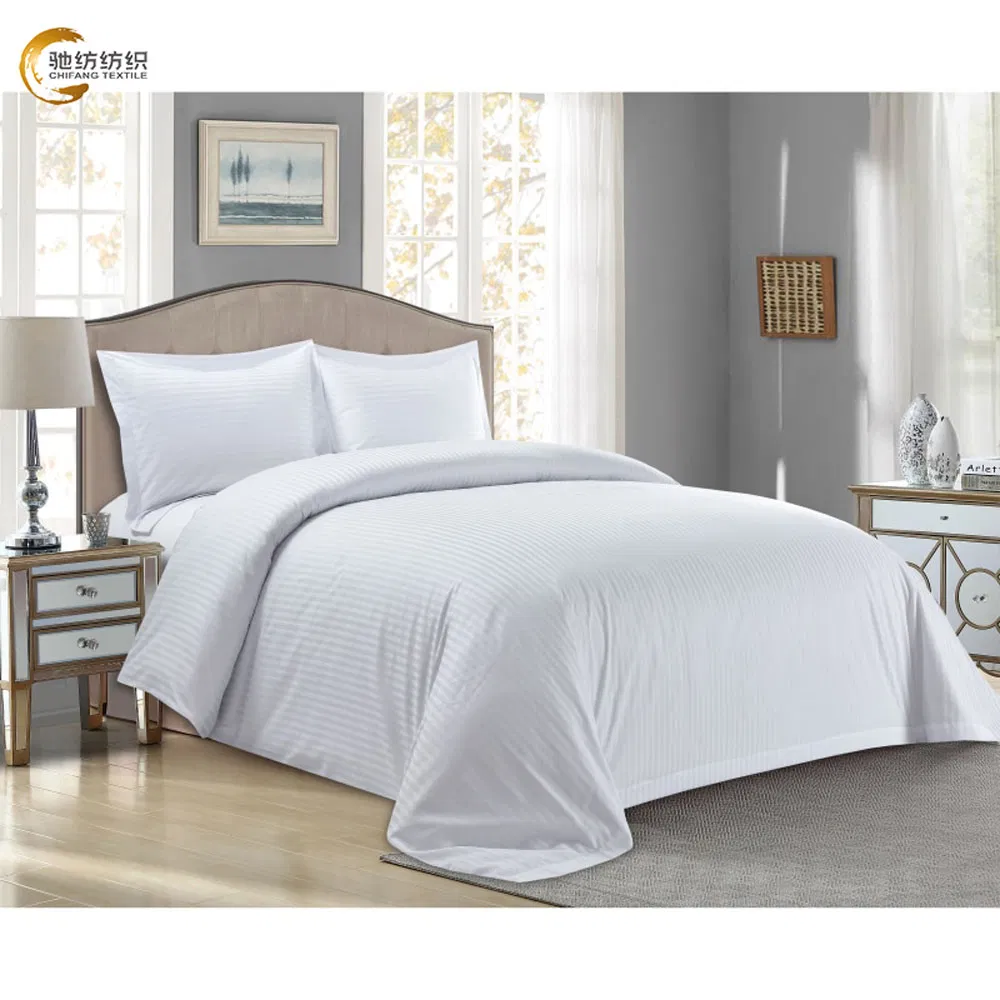 Custom Wholesale 100% Cotton Embroidery Hotel Linen Duvet Cover Bedding Set