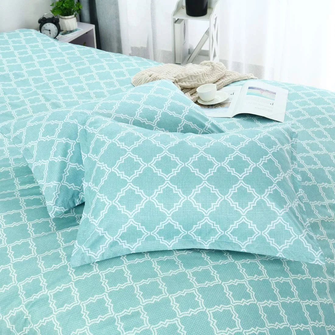 American Simple Style Home Bedding Set in 4 PCS Bed in a Bag