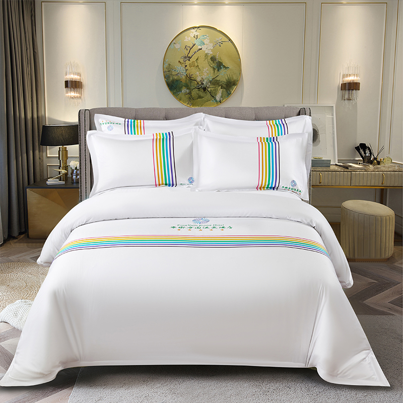 Factory Bed Linen Wholesale 100% Cotton Motel Linen, Bedclothes King Size Sheets for Hotel