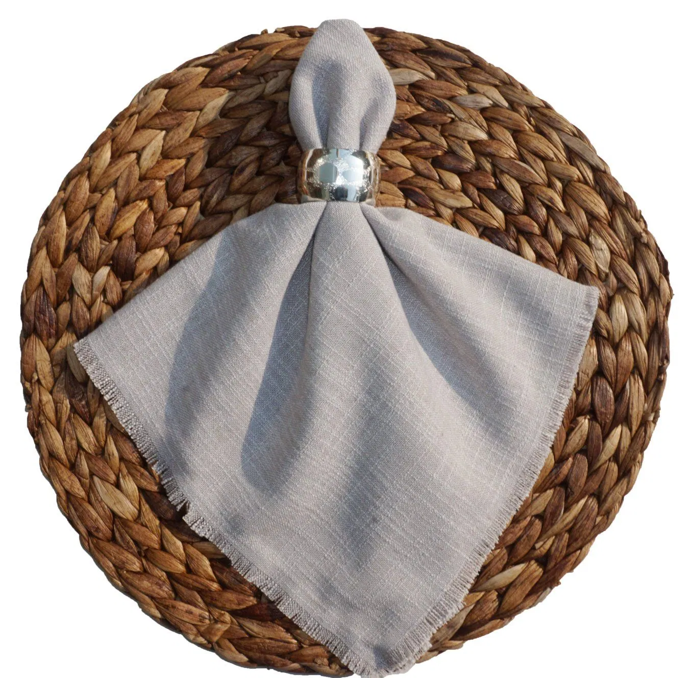 Wholesale Popular Cloud Color Linen Fringe Napkins with Tassel Party Cloth Dinner Cocktail Wedding Hotel Table Linen