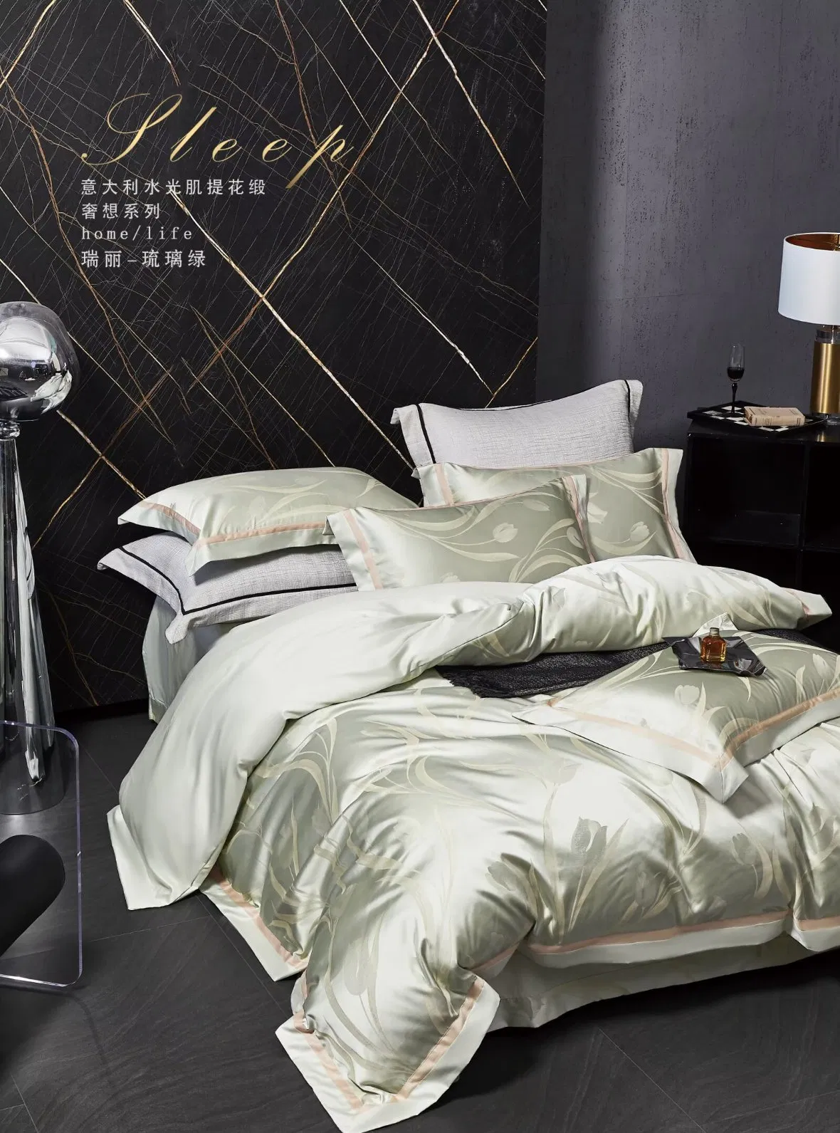 Wholesale Custom Hotel Luxury Bedroom Wedding Bedding Set with Bed Sheet Duvet Quilt Cover