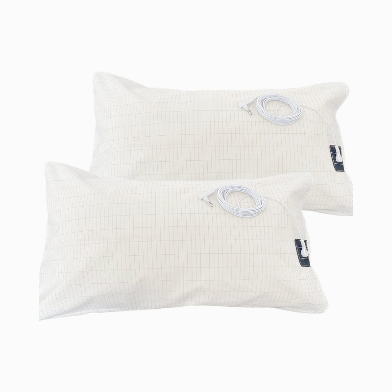 Soft Organic Cotton Conductive Silver Fiber Grounding Pillowcase Infused Anti-Microbial Pillowcase