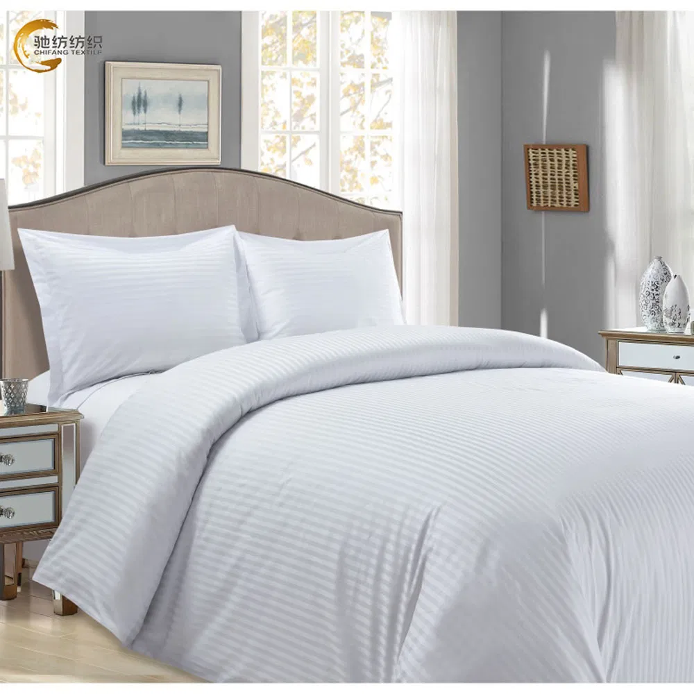 Custom Wholesale 100% Cotton Embroidery Hotel Linen Duvet Cover Bedding Set