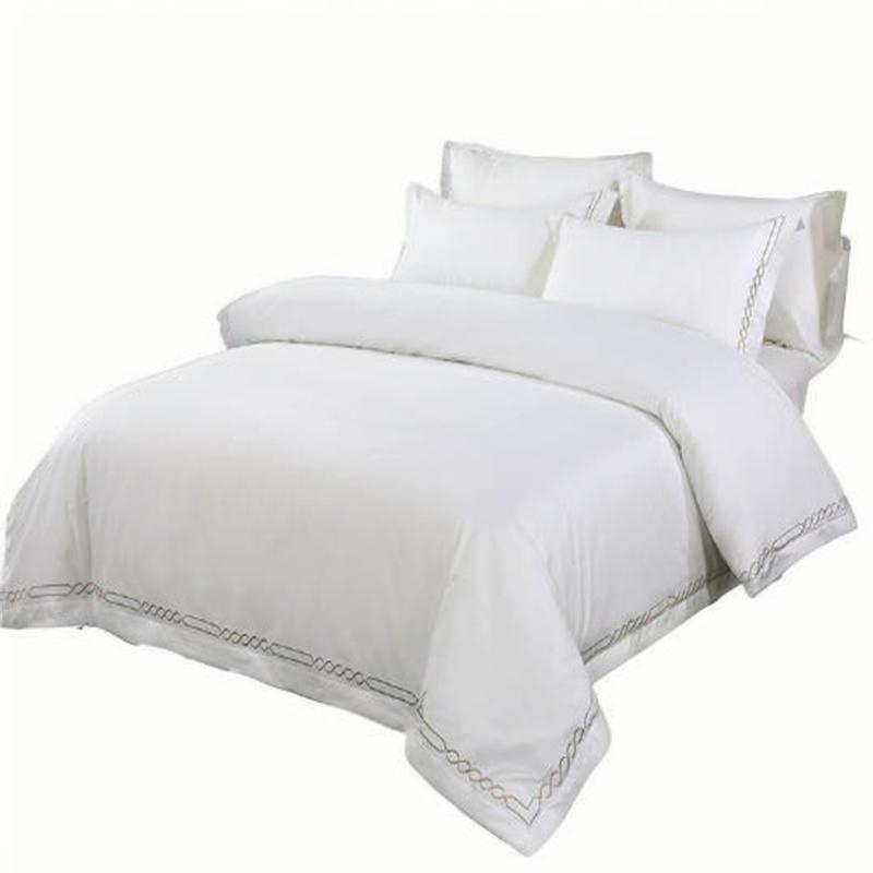 100% Cotton Sateen Embroidered Hotel Bedding Set