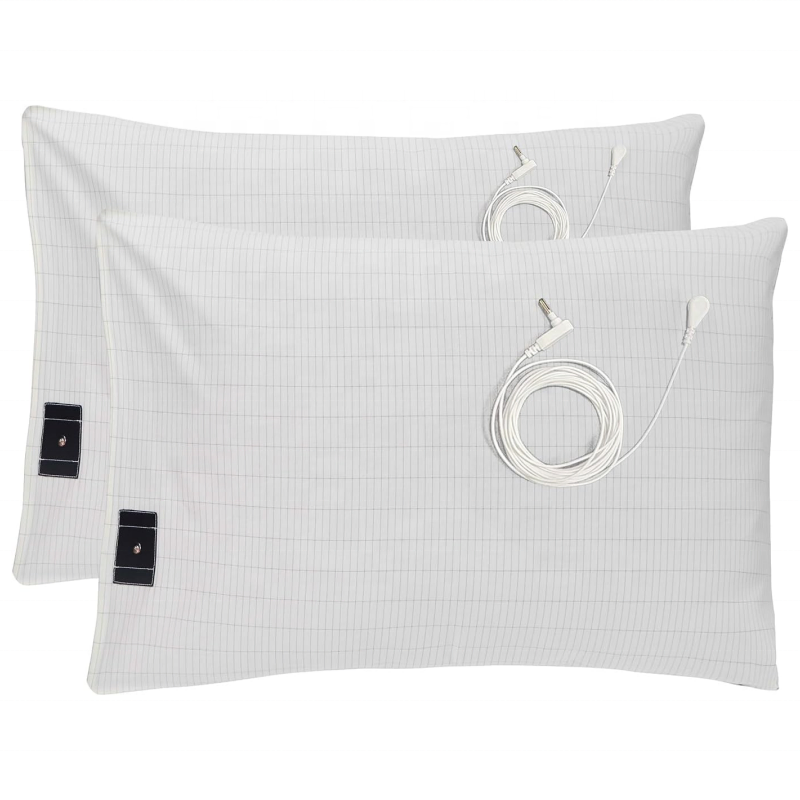 Soft Organic Cotton Conductive Silver Fiber Grounding Pillowcase Infused Anti-Microbial Pillowcase