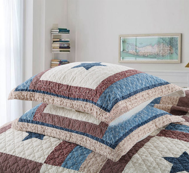Soft and Breathable Wholesale 100% Cotton Thin Quilted Home Bedspread Quilt