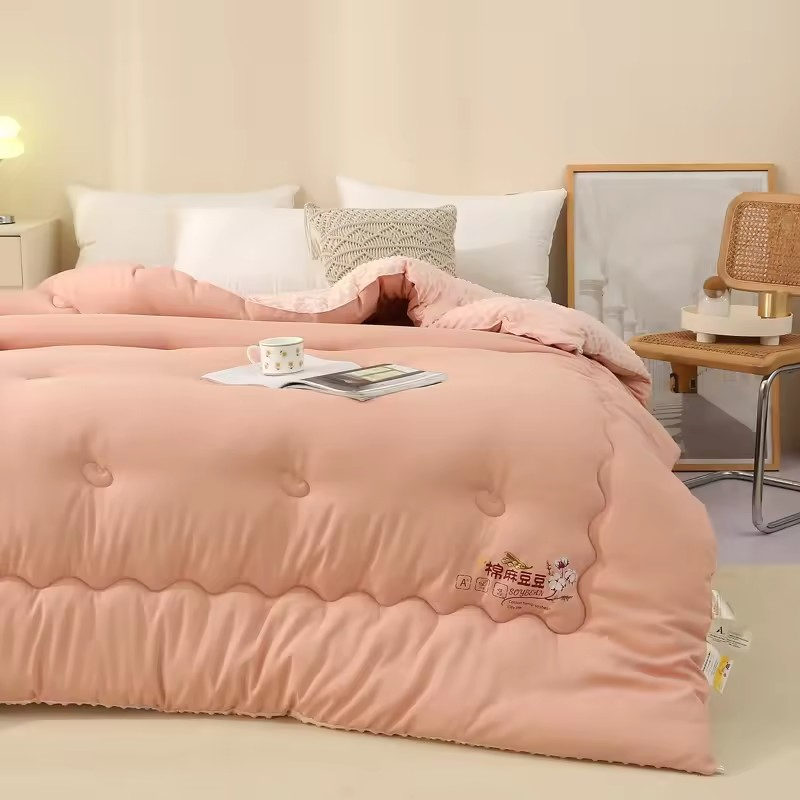 Plain Summer Quilt Micro Fibre Quilted Bedspread Hotel Duvett Polyester Down Duvet