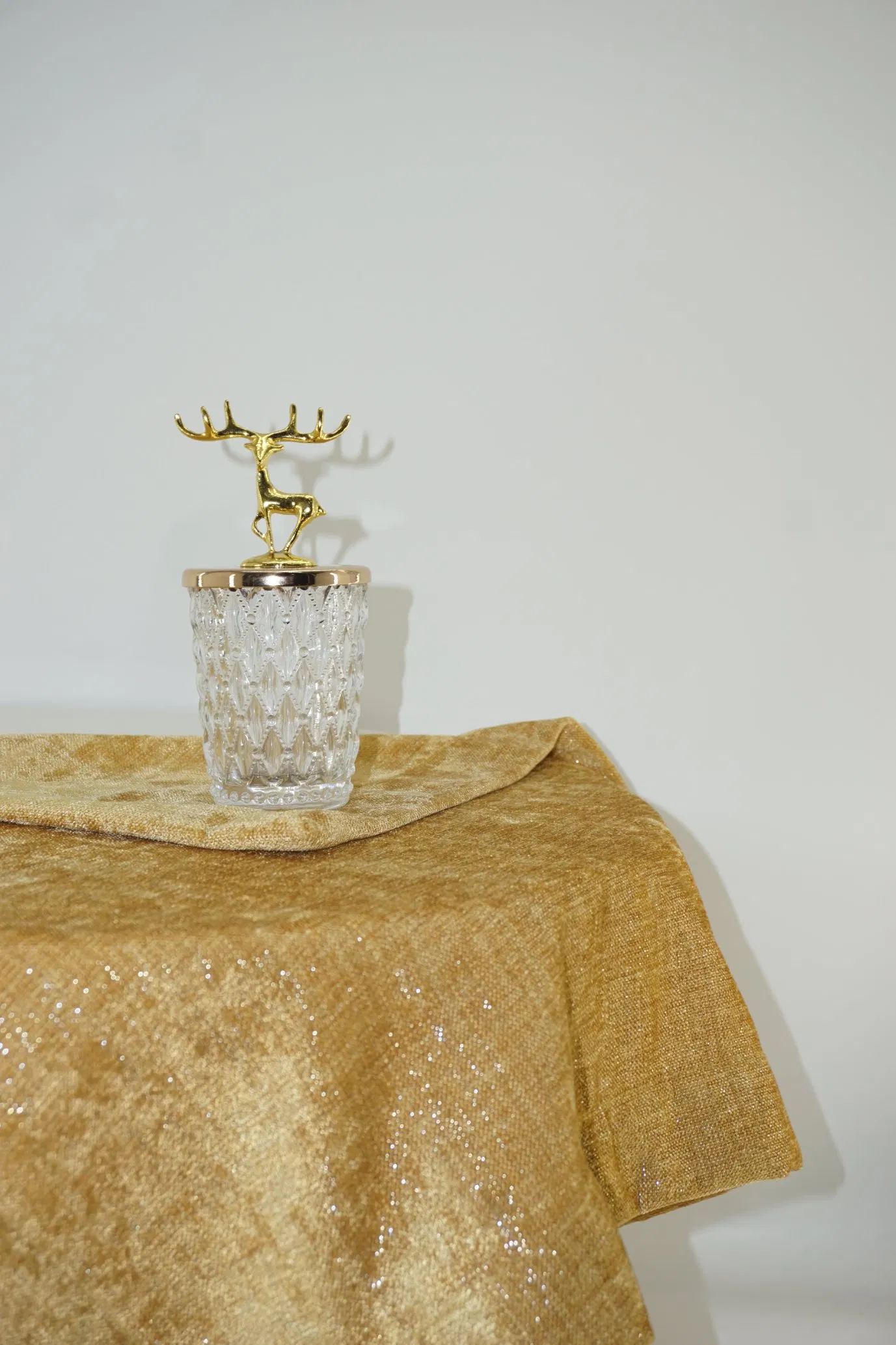 Silver Metallic Yellow Fabric for Table Linens and Napkins