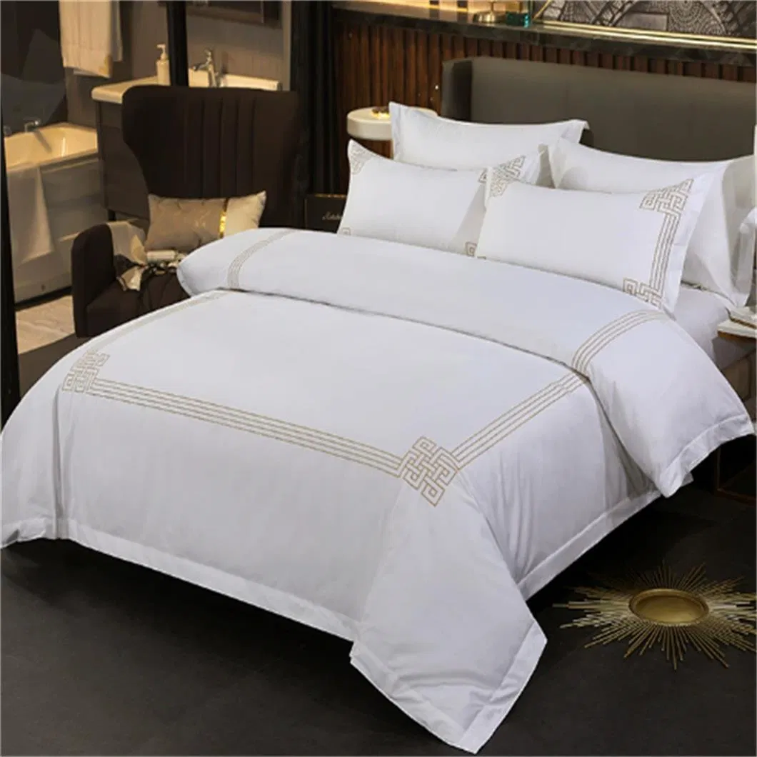 100% Cotton Sateen Embroidered Hotel Bedding Set