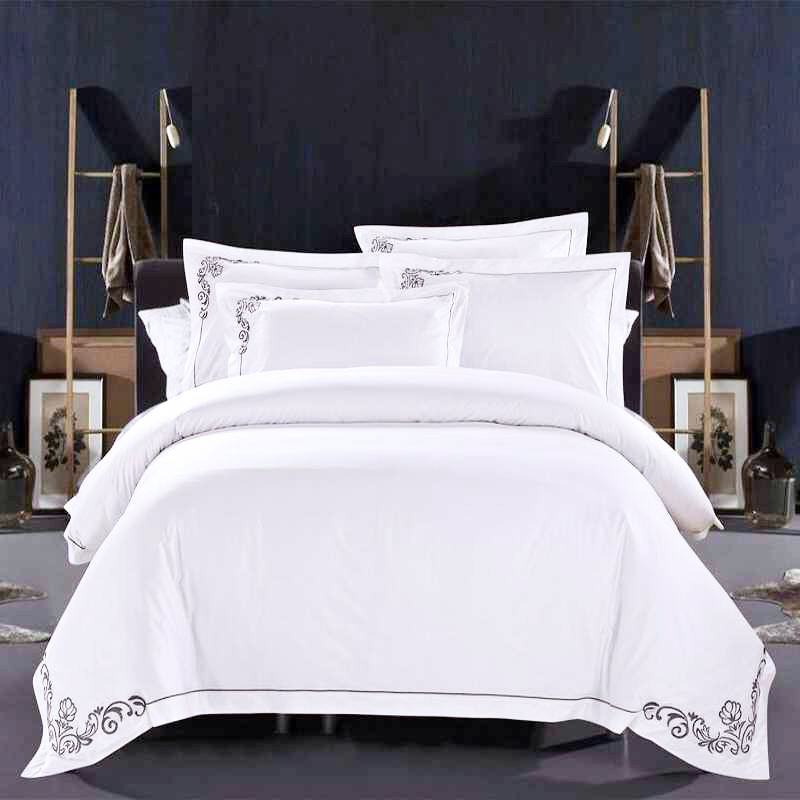 Wholesale Luxury 5 Star Hotel Bedding Embroidered Duvet Cover Set Bed Linen