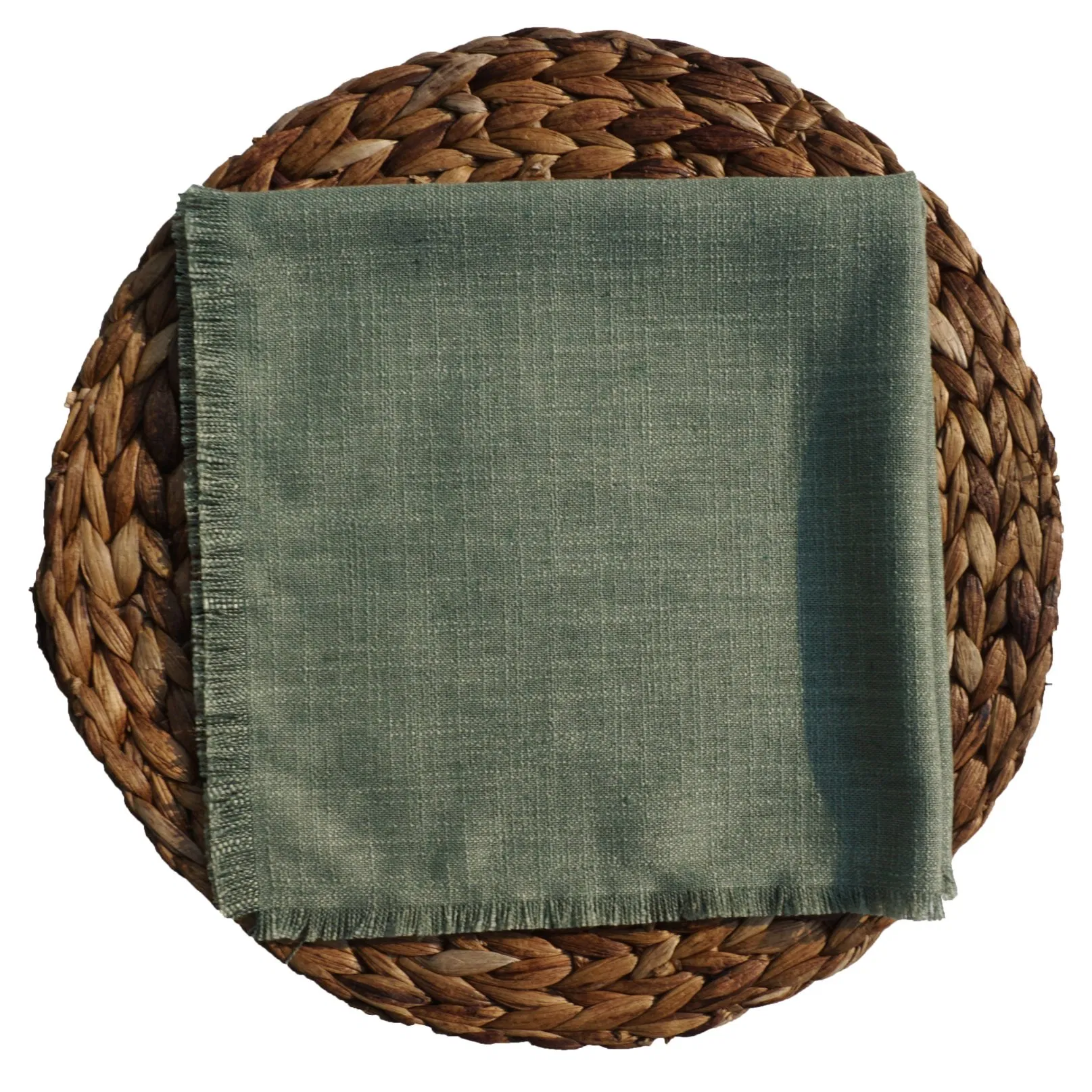 Cactus Color Linen Fringe Napkins with Tassel Party Cloth Dinner Cocktail Wedding Hotel Table Linen