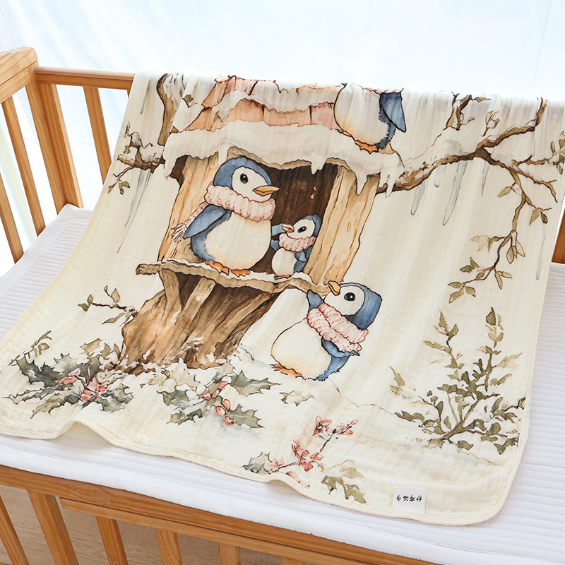 Organic Cotton Bamboo Muslin Swaddle Blanket